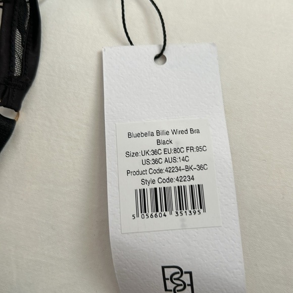 BLUEBELLA Billie bra 36B and panty M set lingerie sheer black sexy - Picture 7 of 7